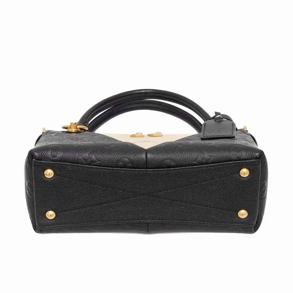 LOUIS VUITTON Empreinte V Satchel Tote BB Black Creme 2 Way Bag Purse Authentic